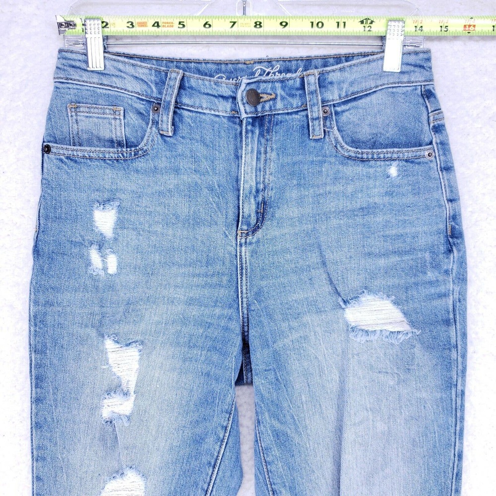 Universal Thread Destroyed Straight Raw Hem Jeans Women Size 4/27R High Rise - Picture 2 of 9